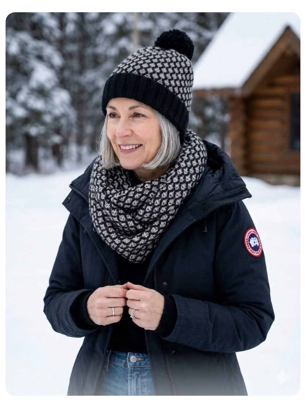🆕 J CREW Vintage Infinity Scarf and Pom Beanie